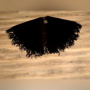 NWT Adrienne Landau black Woman’s Poncho/ Cape one size.Keep warm with this item